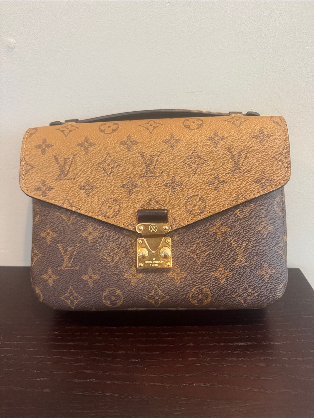 Louis Vuitton Two-Tone Monogram Canvas Shoulder Bag — Brown & Tan